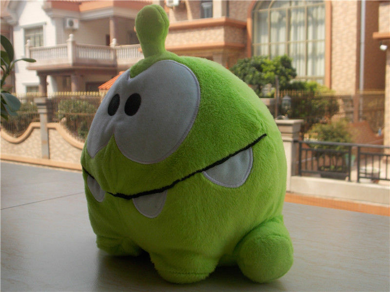 1pc 20cm Hot Game Cartoon Cut The Rope Om Nom green Frog Stuffed Animal Plush Toys Kids Toys Children Collection Gift