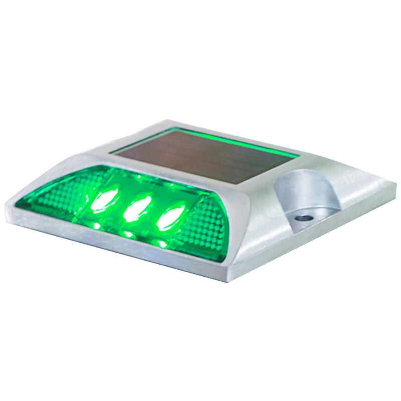 Luz LED de aluminio impermeable alimentada por energía Solar, luz de tierra reflectante para carretera, luz de advertencia para casa, jardín, pasillo, Fig
