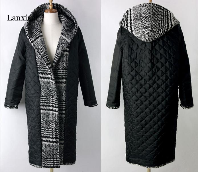 Manteaux d'hiver en laine pour femmes, manteaux chauds, longs et amples, à la mode