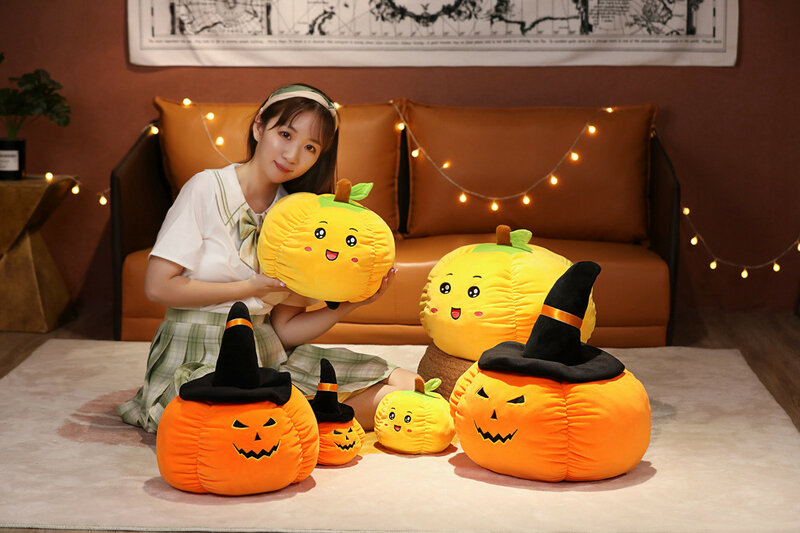 New Pumpkin Elf Pillow Crazy Halloween Flip Pumpkin Cushion Cushion Gift for Children