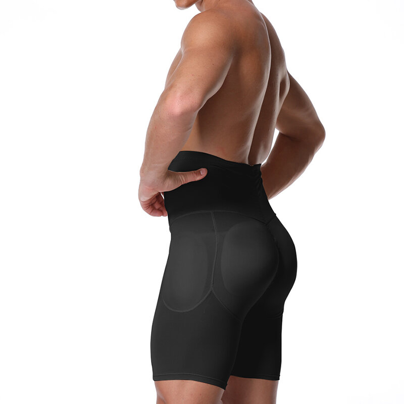 Männer Kompression Unterwäsche Bauch-steuer Shorts Abnehmen Body Shaper Nahtlose Bauch Gürtel Boxer Padded Butt Heber Shapewear