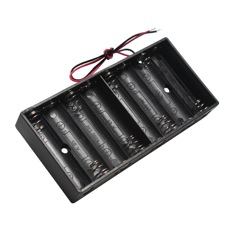 バッテリーホルダーボックス,aa,2x 3x 4x 5x 6x 8x 10x,鉛,カバーなし,バッテリーオーガナイザー,プラスチック収納,1個