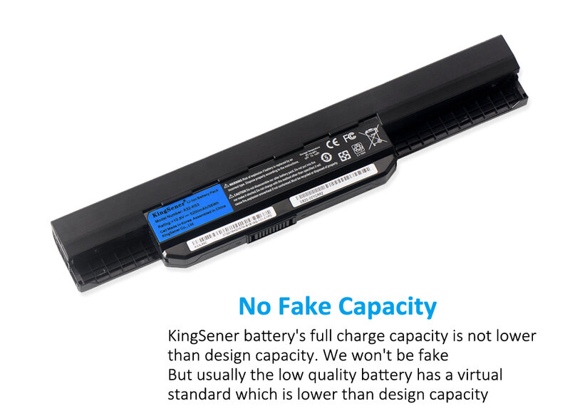 Batteria per Laptop KingSener 5200mAh A32-K53 per ASUS K43 K43E K43J K43S K43SV K53 K53E K53F K53J K53S K53SV A43 A53S A53SV A41-K53