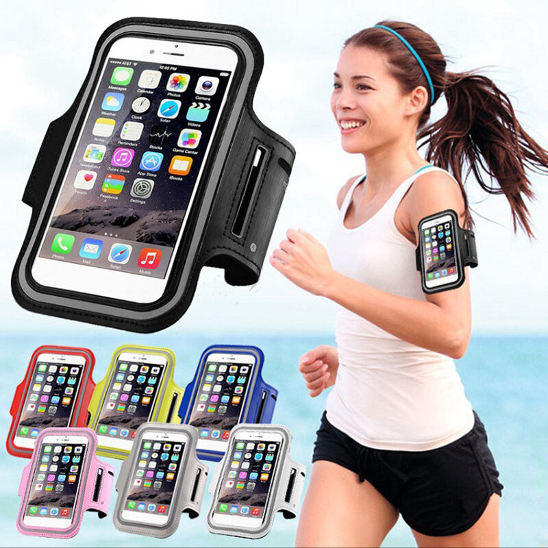 Bolsas de teléfono para correr para hombres y mujeres, brazaletes de pantalla táctil impermeables, funda de teléfono, accesorios de deporte al aire libre para teléfono inteligente de 4-6,3 pulgadas