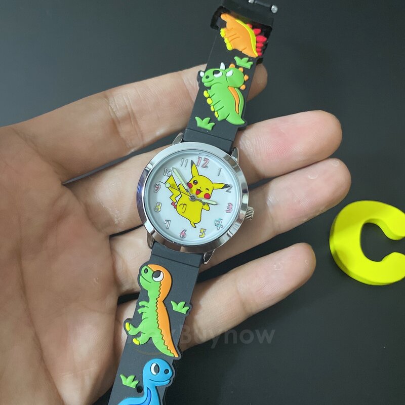 3d pequeno dinossauro dos desenhos animados silicone relógio de quartzo luminoso lazer estudante menino menina esportes assistir presente natal montre enfant