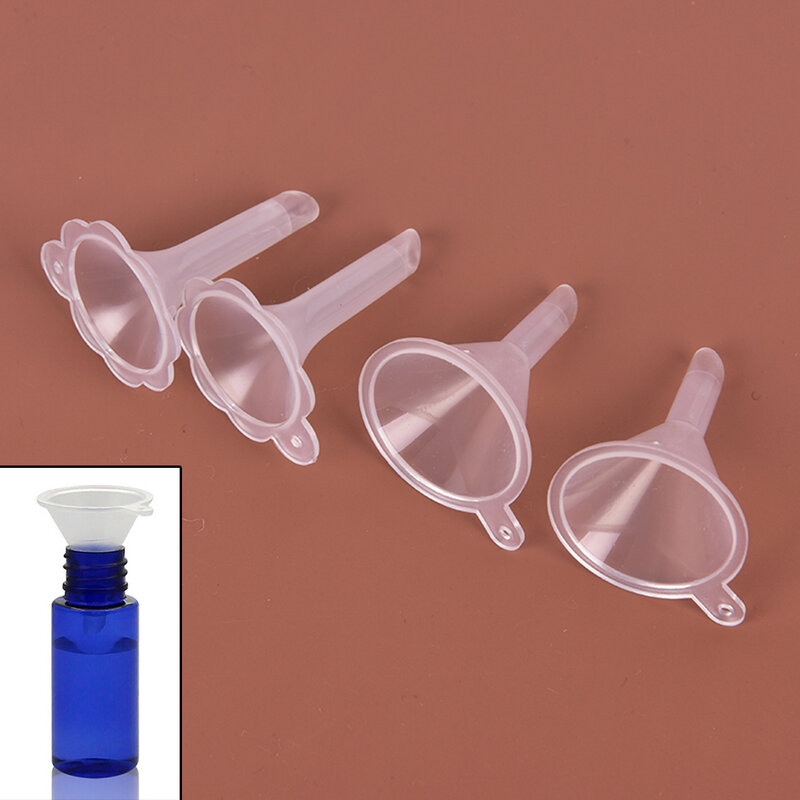 Embudo pequeño de plástico transparente para difusor de Perfume, accesorios para botellas, Mini embudos de aceite líquido, Labs, 2 unids/lote