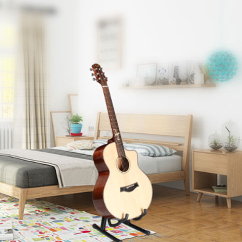 Supporto per chitarra pieghevole universale supporto per ripiano retrattile da pavimento leggero supporto per basso acustico elettrico per Home Studio