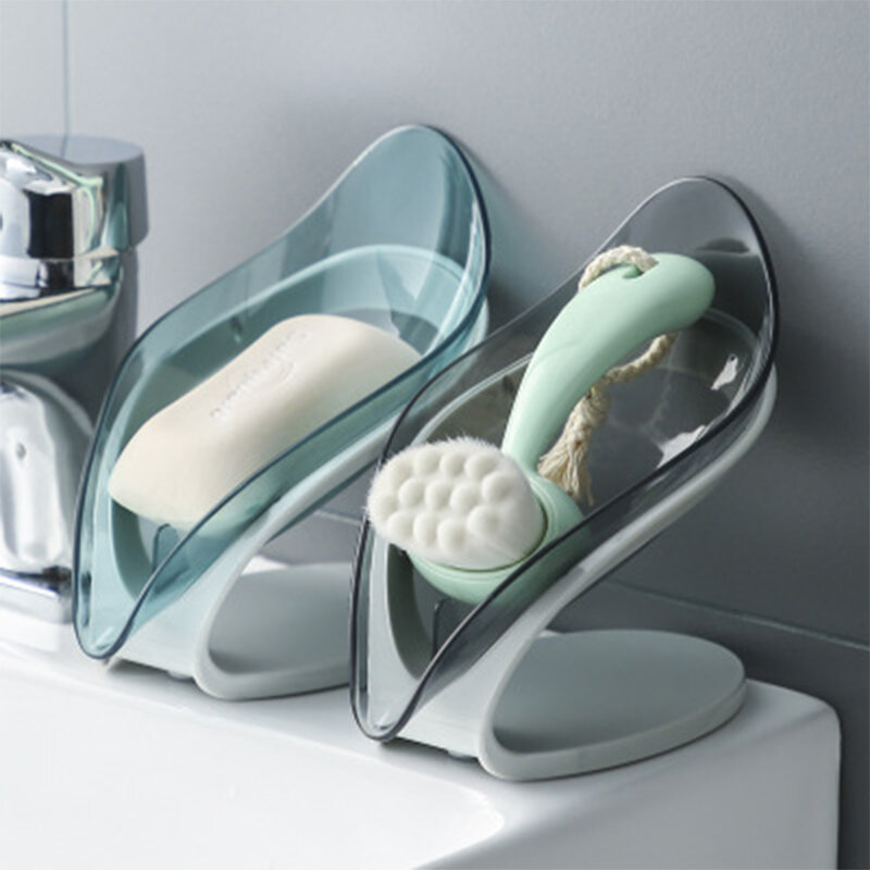 Mydelniczka mydło łazienkowe w kształcie liścia kreatywna łazienka pojemnik na naczynia kuchenne antypoślizgowy pojemnik na mydło