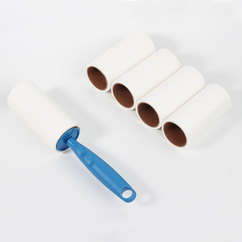 5pcs Sticky Paper Roller Super Sticky Clothes Lint Rolling Remover Sofa Curtain Fabric Pet Hair Dust Fuzz Removal Roller