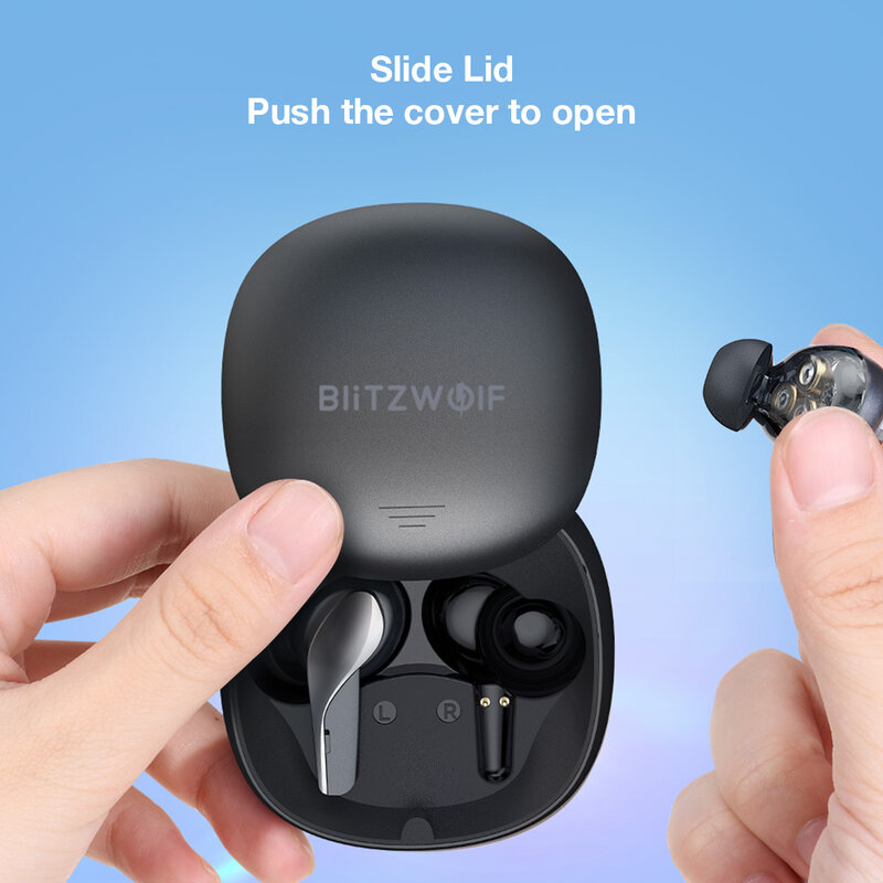 Blitzwolf-Bluetooth BW-FYE15ワイヤレスヘッドセット,ダイナミック,ステレオ,低音,低遅延,スマートタッチ,HD