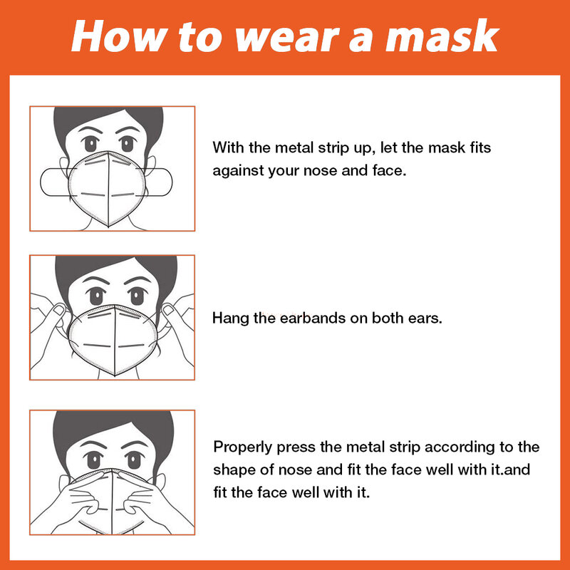 10 pces kn95 máscara facial anti infecção 5 camadas anti pm2.5 segurança dustproof máscara facial respirável bactérias prova máscara navio rápido