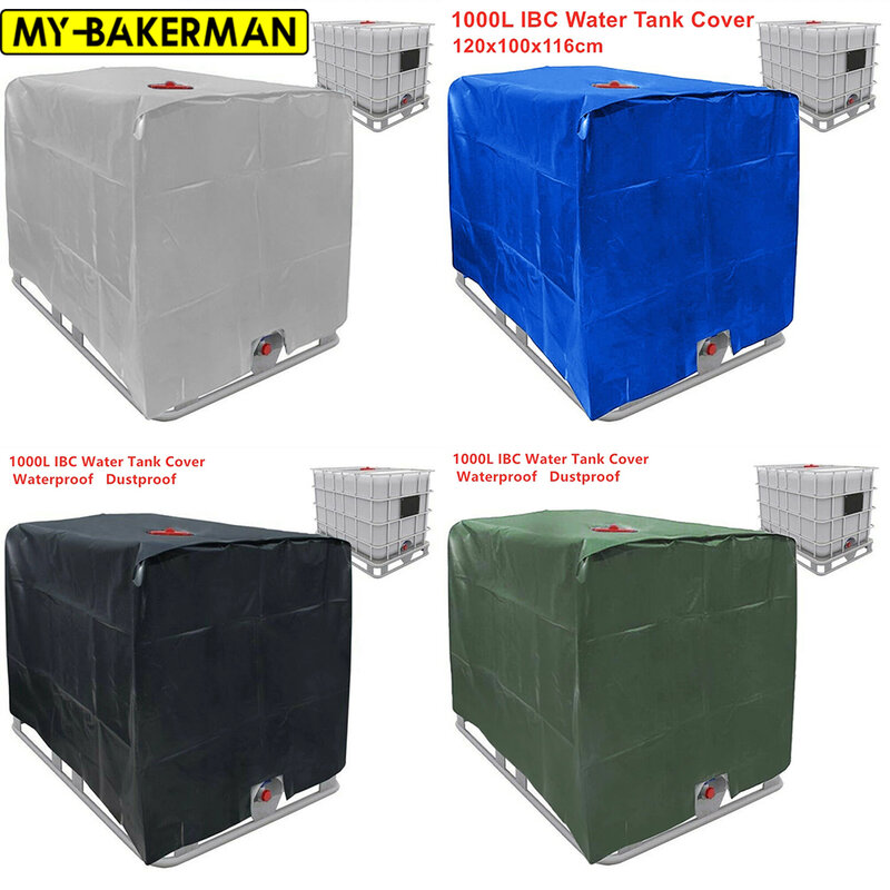 Cubierta exterior IBC para tanque de agua de lluvia, lámina de contenedor de 1000 litros, impermeable, antipolvo, protección solar, tela Oxford, 4 colores