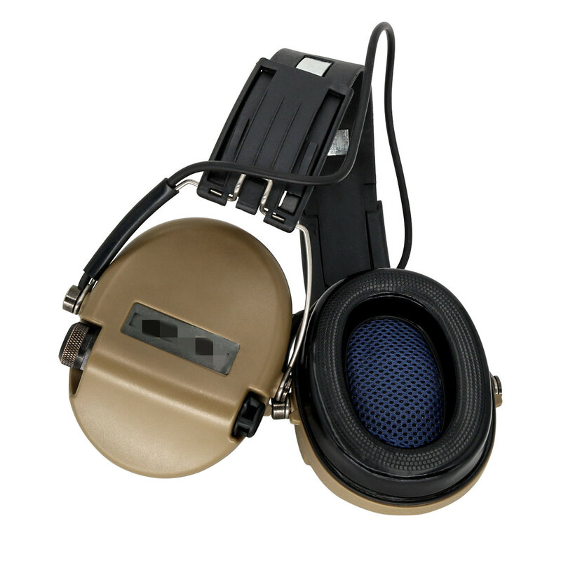 Taktyczny zestaw słuchawkowy MSASORDIN Airsoft zestaw słuchawkowy ochrona słuchu redukcja szumów elektroniczny polowanie strzelanie słuchawki DE