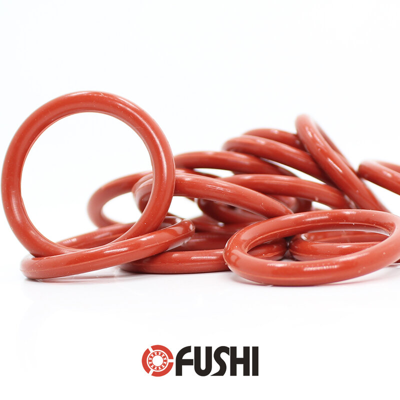 CS4mm Silicone O RING OD 35/36/37/38/39/40/41/42/43/44/45x4mm 50PCS O-Ring VMQ Gasket seal Thickness 4mm ORing White Red Rubber