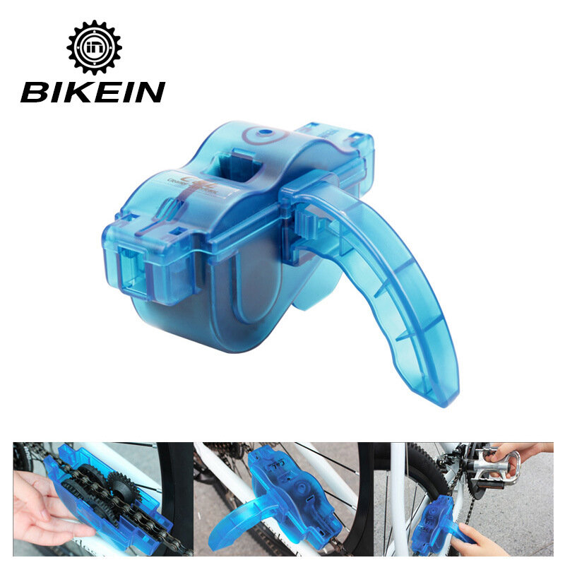 BIKEIN Portable Bicycle Chain Cleaner Bike Clean Machine Brushes Scrubber Wash Tool Mountain Cycling Cleaning Kit Outdoor Sports