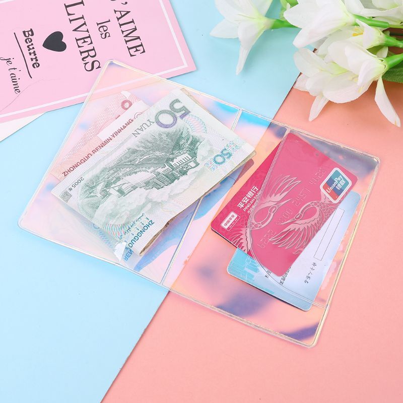 Travel Holographic Passport Holder ID Card Case Cover Credit Organizer Protector Diving Weight Belt Pocket Diving Accessories