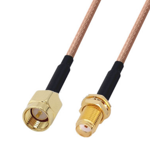 Cable RG400 SMA macho a SMA hembra de cobre doble blindado, Cable de puente coaxial de baja pérdida