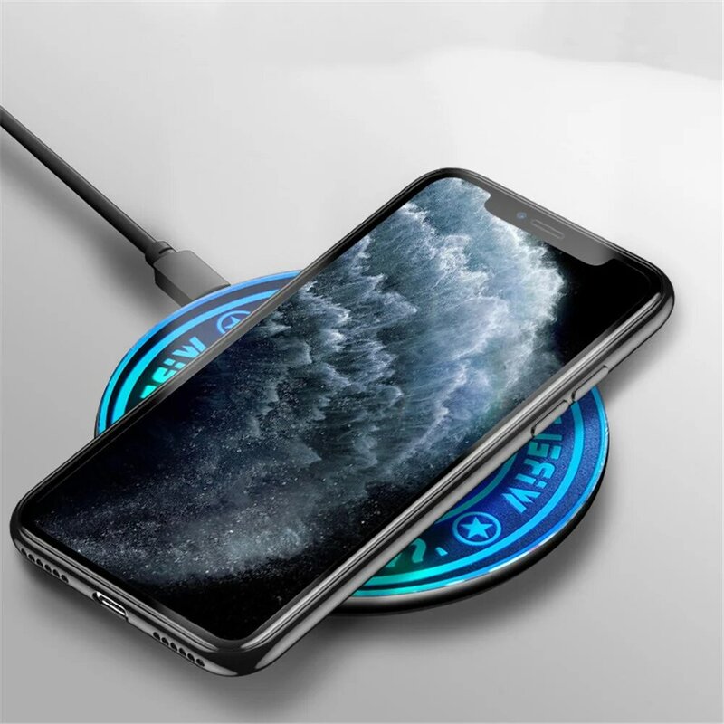 Беспроводное зарядное устройство 10 Вт Qi Magic Array для iPhone15 14 13 12 11 XSMAX XR Samsung S23 S22 S20 Huawei Mate60 P40 P30 Xiaomi MIX 9