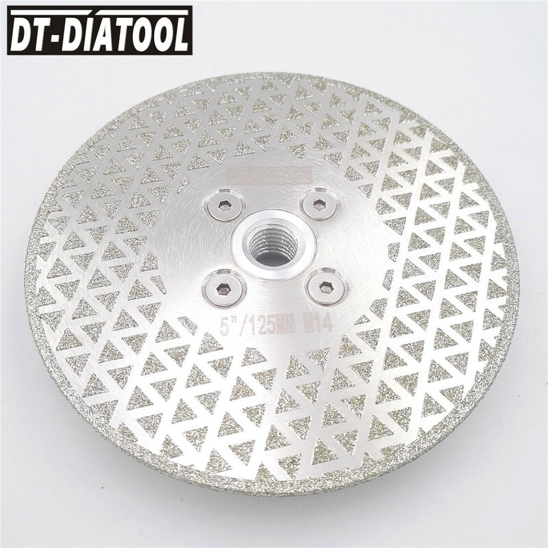 DT-DIATOOL 1 PC Satu Sisi Dilapisi Electroplated Diamond Cutting Grinding Disc M14 atau 5/8 "-11 Benang Granit Ubin Marmer saw Blade