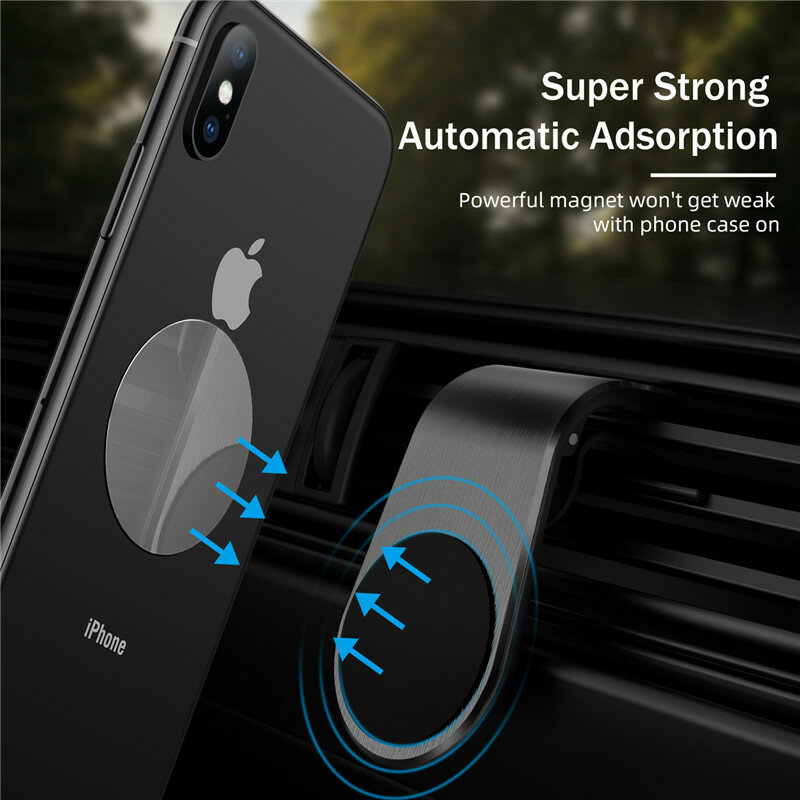 Magnetic Car phone Holder Stand For xiaomi redmi note 9a mi note 8 360 Metal Air Vent Magnetic Holder in Car GPS Mount Holder
