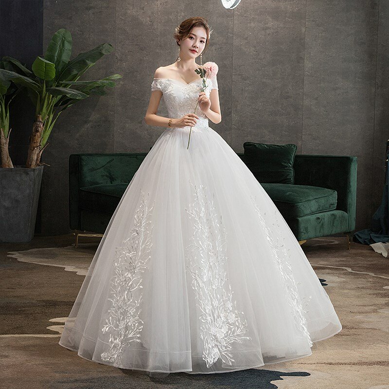 Trouwjurk 2023 Nieuwe Sexy V-hals Baljurk Prinses Vintage Bruiloft Dresse Luxe Kant Bruidsjurken Plus Size