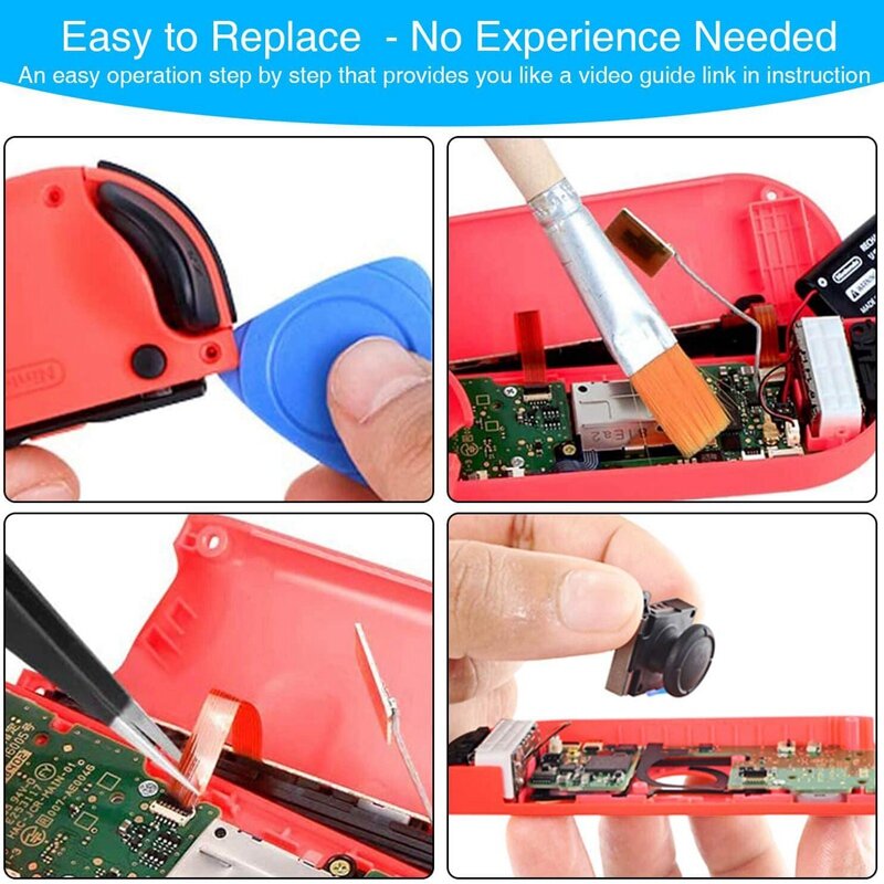 Kit de repuesto de Joystick 25 en 1 para Nintendo Switch Ns, piezas de reparación de controlador izquierdo y derecho, Thumb Stick analógico 3D, accesorio