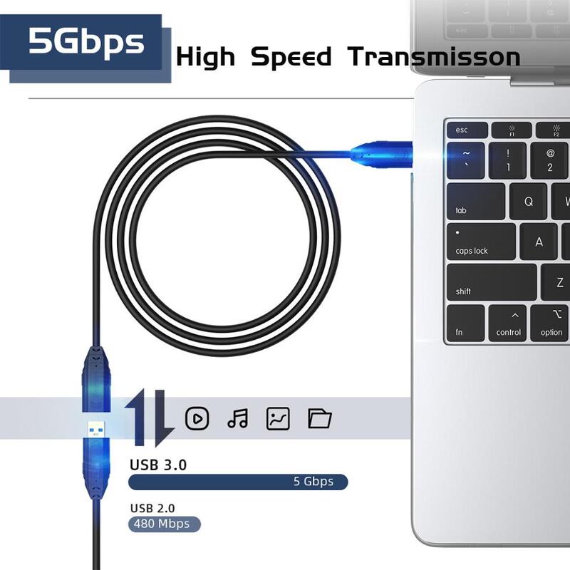 AMPCOM câble d'extension USB 3.0 câble d'extension USB pour clavier usb, souris, cordon adaptateur a-mâle à a-femelle