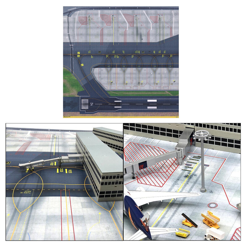 Model Luchthaven Layout Vel/Schort Voor 1/400 En 1/500 Runway Stukken Vel Luchthaven Luchthaven Gate Toren Diorama Grond Ondersteuning