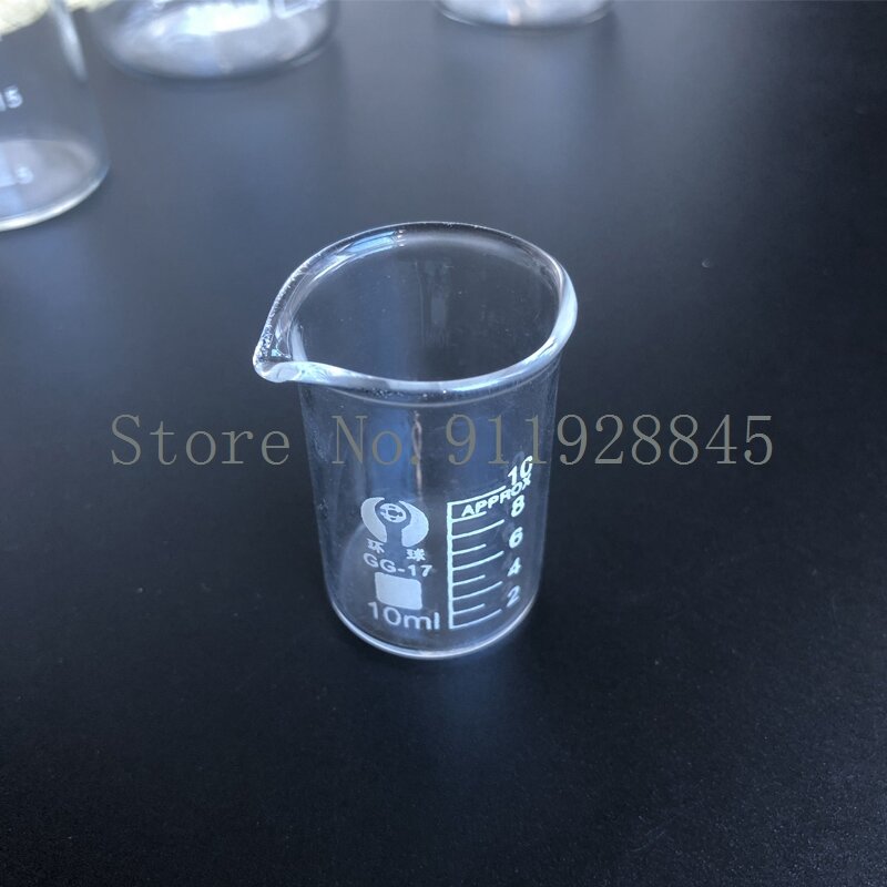 Vaso de vidrio de borosilicato de laboratorio, vaso de medición escalonado resistente al calor, equipo de laboratorio, 5ml-200ml