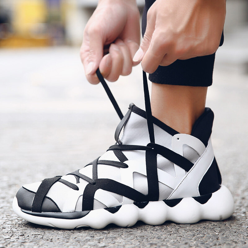 Damyuan-zapatos de moda para Hombre, Zapatillas masculinas ligeras y transpirables con cordones, talla grande 47, 2020