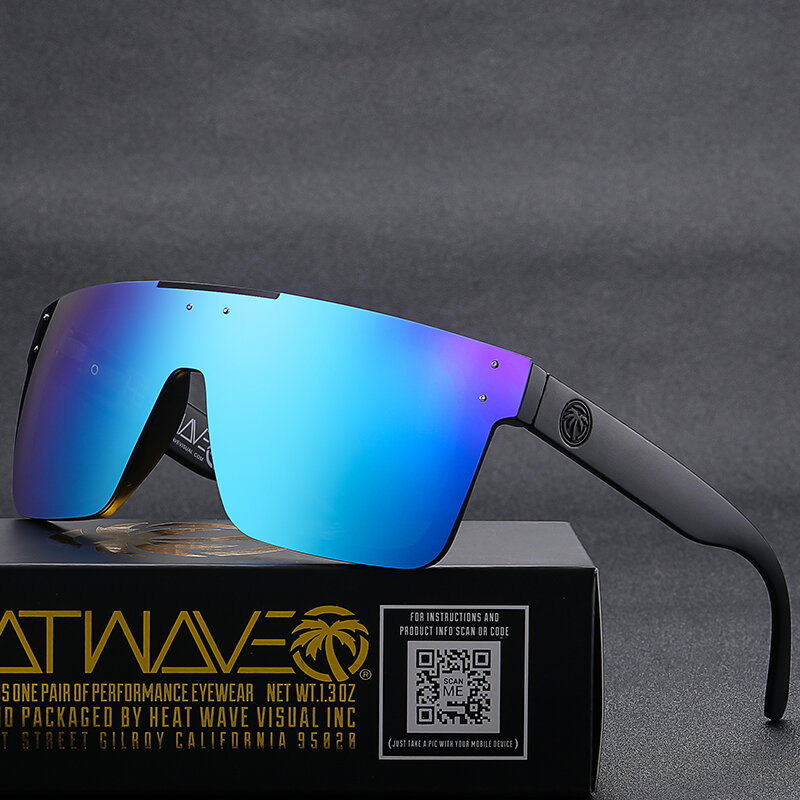 Neue hochwertige Luxus Hitzewelle Marke polarisierte Sonnenbrille quadratische verbundene Linse Frauen Männer Sonnenbrille uv400