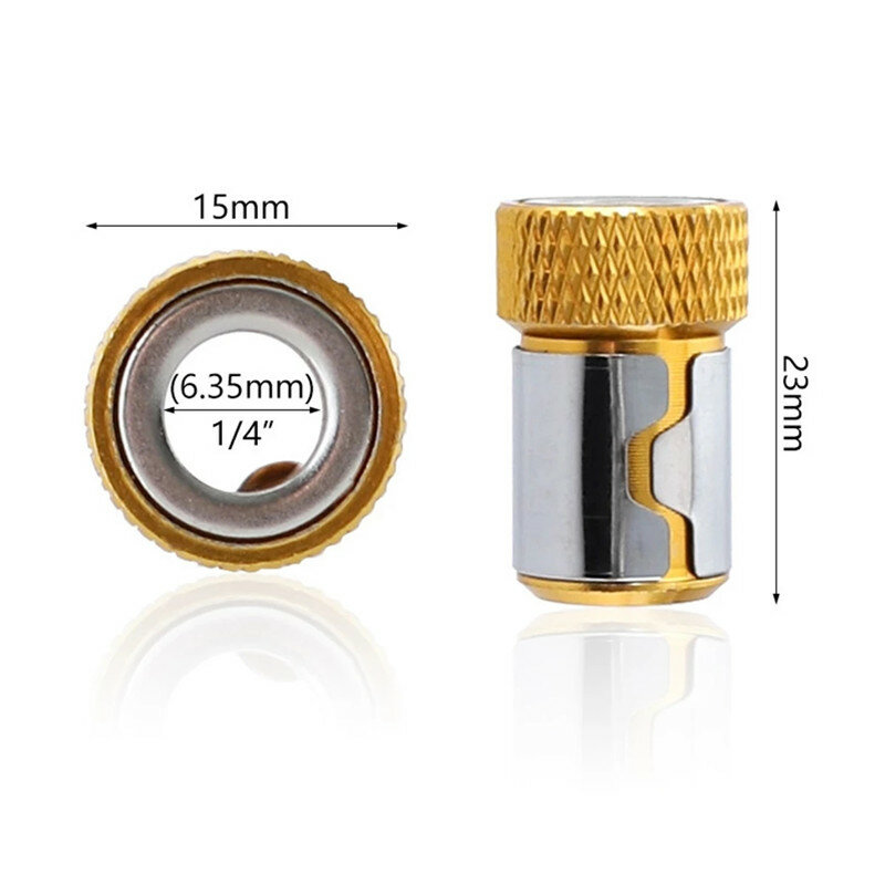 Broca de destornillador de Metal, anillo magnético para vástago de 6,35mm, broca anticorrosión, imanes potentes en forma de anillo, 1/2/3 uds.