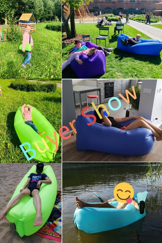 Lazy Bed Inflatable Sleeping Sofa Foldable Air Loungers Couch Bed Outdoor Indoor Travelling Camping Hiking Pool Beach Parties
