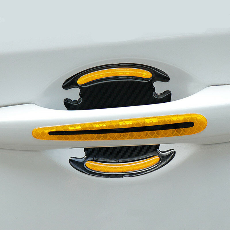 Auto Türgriff Reflektierende Aufkleber Schutz Aufkleber Tür Griff Farbe Oberfläche Anti-scratch Reflektierende Aufkleber Auto Zubehör