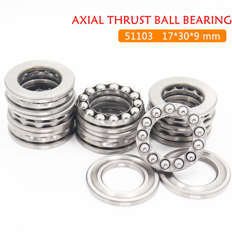 51103 Thrust Bearing 17*30*9มม.(8ชิ้น) Axial 51103แบริ่งบอล8103