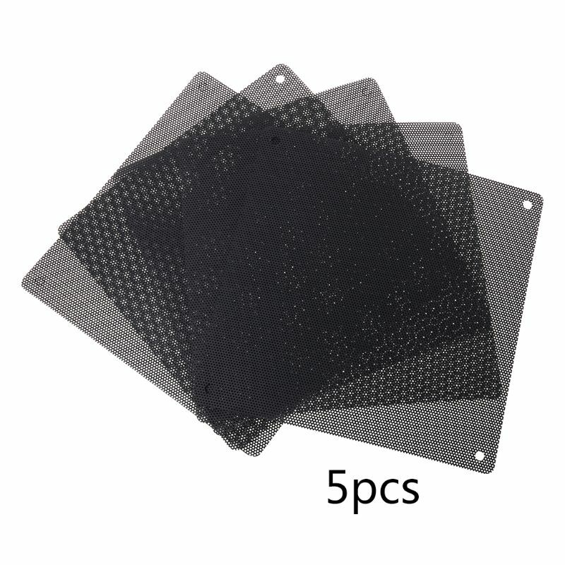 5PCS PC Case Del Computer Ventola di Raffreddamento Filtro per la Polvere di Maglia Antipolvere 140mm Cuttable PVC Nero