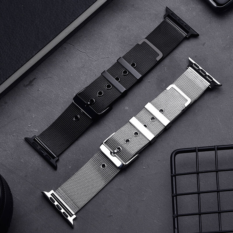 Milanese Schleife Armband Edelstahl strap Für Apple Uhr serie 2 3 42mm 38mm Armband band für iwatch serie 4 5 40mm 44mm