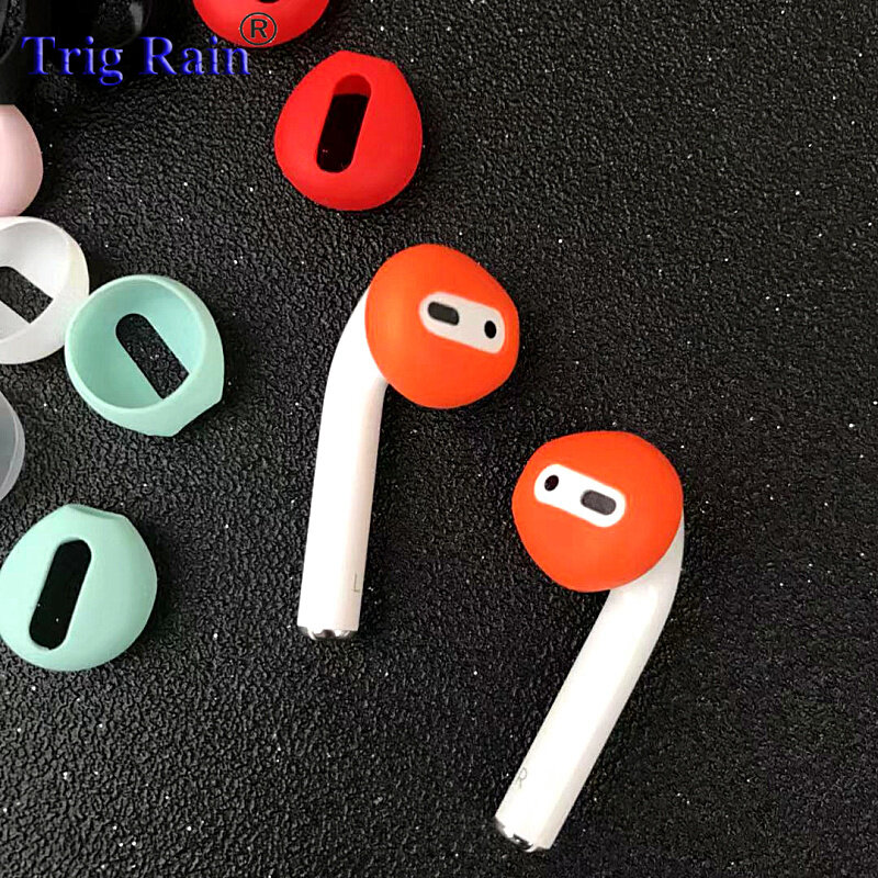 2pcs/pair Ear pads for Airpods Wireless Bluetooth for iphone 7 7plus earphones silicone ear caps earphone case earpads eartips