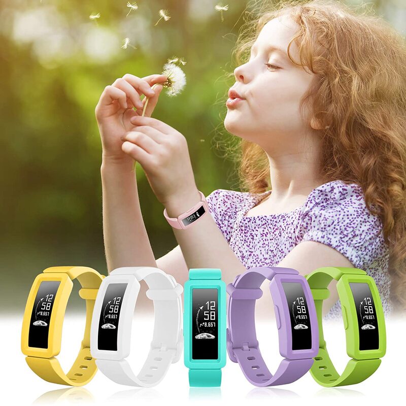 สายรัดข้อมือซิลิโคนสำหรับ Fitbit Ace 2 3เด็กสมาร์ทนาฬิกาเปลี่ยนเข็มขัดสร้อยข้อมือสายรัดข้อมือสำหรับ Fitbit Inspire/inspire HR