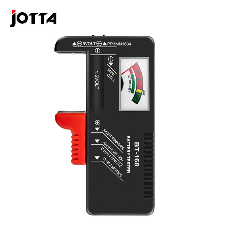 BT-168 AA/AAA/C/D/9V/1.5V Universal Button Cell Battery Tester Colour Coded Meter Indicate Volt Checker