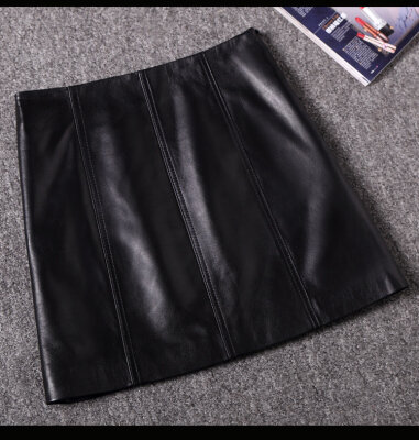 Free Shipping Genuine Sheep Leather Skirt One Piece Promotion