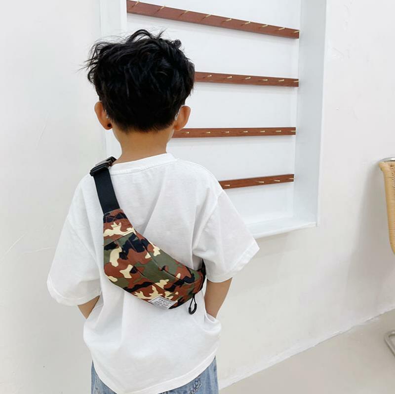 Kids Heuptas Multipurpose Camouflage Print Borst Zak Taille Verpakking Messenger Bag Handtassen Voor Jongens Meisjes