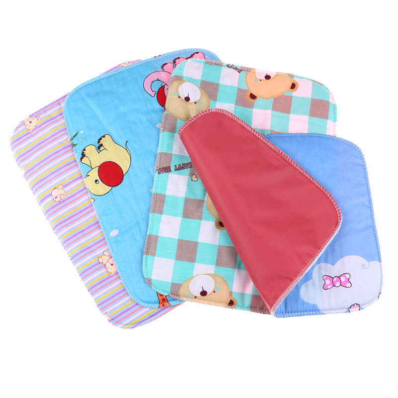 Детское хлопковое водонепроницаемое дышащее постельное белье 35 см * 25 см, пеленка для младенцев, подгузник, коврик для мочи