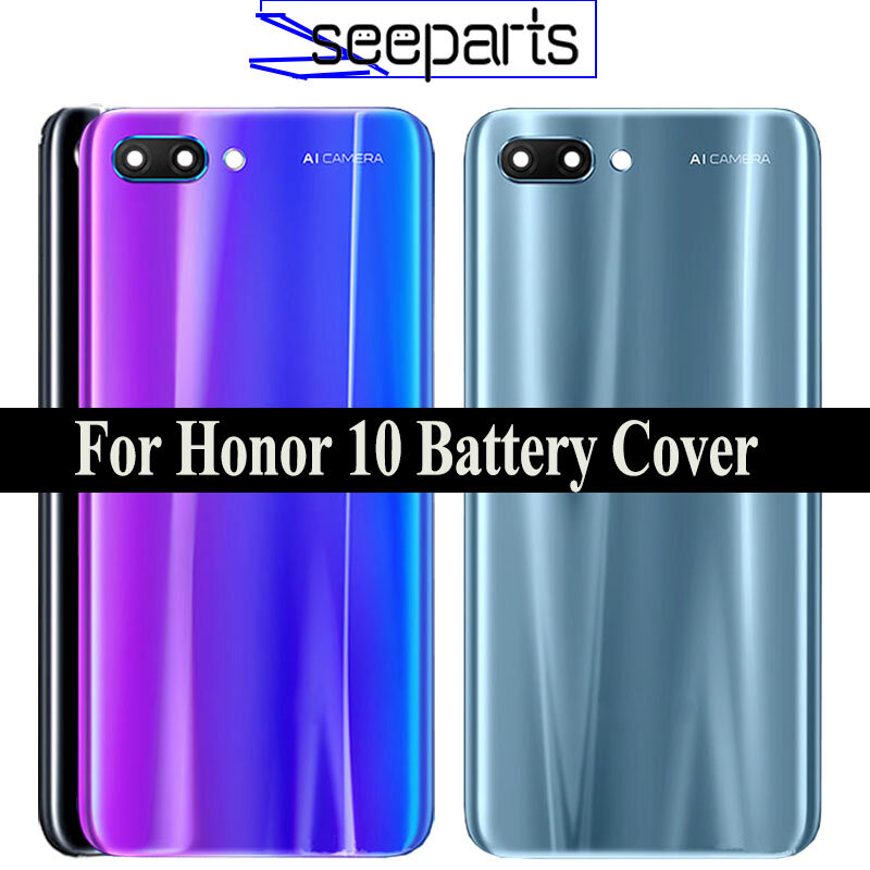 Untuk Huawei Honor 10 Casing Kaca Belakang Sarung Baterai Honor10 Casing Pintu Belakang untuk Huawei Honor 10 Sampul Kaca Belakang