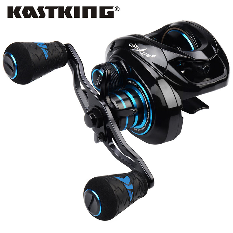 KastKing-carrete de Baitcasting Crixus 7 + 1BBs, arrastre máximo de 8KG, 206g, súper ligero, sistema de freno magnético, bobina de pesca de agua dulce