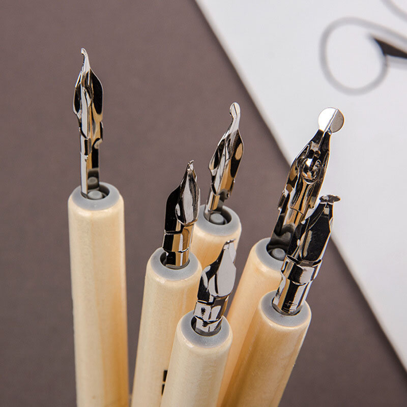 1Pcs Dip Dipping Comic art Pen Signature Dip Ink Fountain Pens Musical Note Pen English Calligraphy Hook Pen Dip Painting Suppli