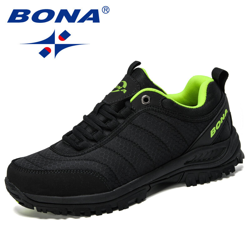 BONA ใหม่เดินป่ารองเท้าปีนเขารองเท้ากลางแจ้งเทรนเนอร์รองเท้าผู้ชาย Trekking รองเท้าผ้าใบกีฬาชาย Comfy