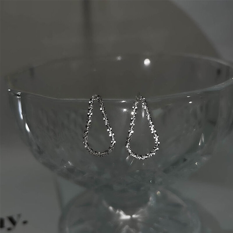 Orecchini in argento Sterling 925 con linea di orecchie scintillanti orecchini lunghi con nappe orecchini multifunzione gioielli temperamento regalo per banchetti donna