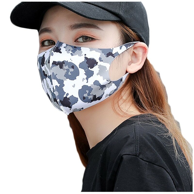 25 # nuevo Pm2.5 máscara de boca al aire libre lavable reutilizar máscara de la cara impresión máscara de protección a prueba de cara cuidado reutilizable