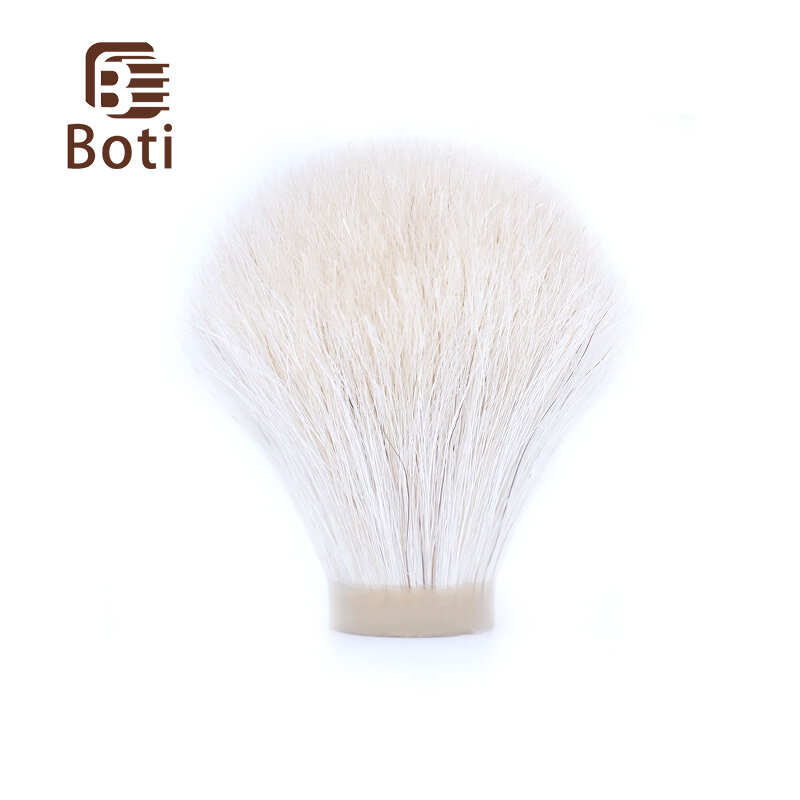 Boti-男性用の白い馬のヘアブラシ,手作りの超高密度シェービングブラシ,高品質のひげ